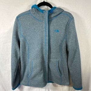 The North Face Light Blue Hooded Jacket Fleece Lined Women’s Large Thick Fleece